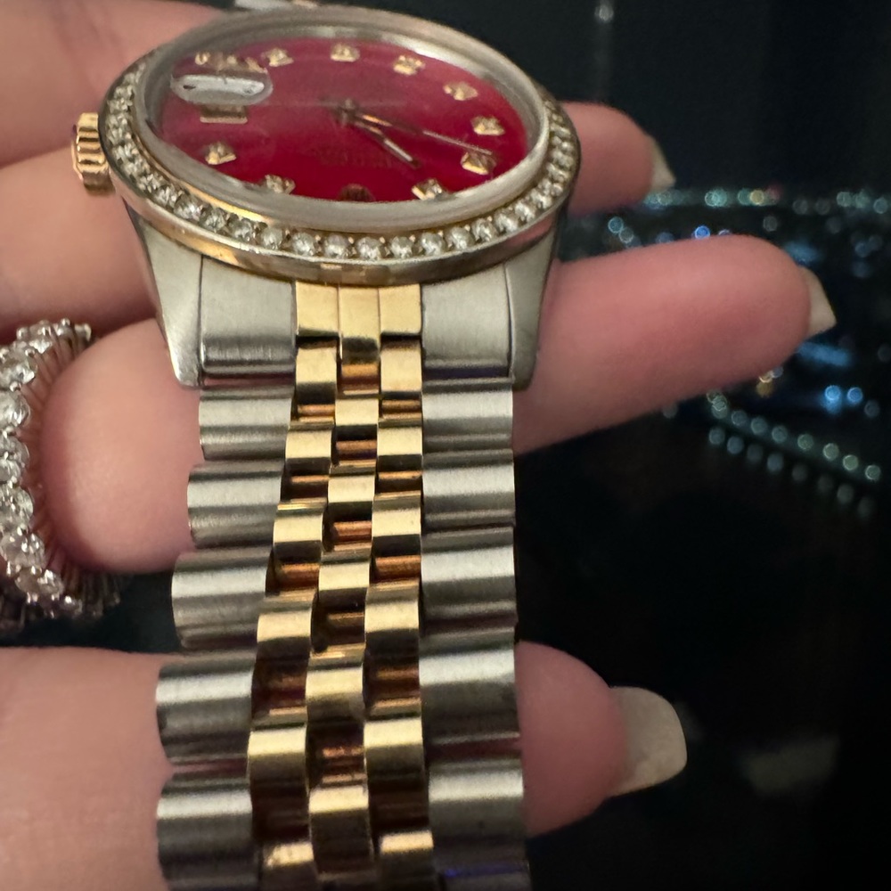 Custom Rolex watch. Authentic Rolex with custom diamond bezel/custom dial. - Picture 7 of 7